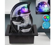 Tisch-Brunnen Springbrunnen mit LED Beleuchtung IN-DOOR Zimmerbrunnen Dekor-Beleuchtung RGB Farbwechsler