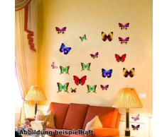 PEMA WANDTATTOO c001 Schmetterlinge Wandaufkleber Wandfolie 20 Stück Digitaldruck