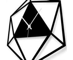 Wandkings Wanduhr "Triangle" aus Acrylglas, in 11 Farben erhältlich (Farbe: Uhr = Schwarz matt; Zeiger = Weiß)