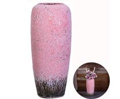 Künstliche Blumendekorations vase Gartenkirschblüten Keramikvase Steinzeug machte alte japanische Art Wohnzimmerdekoration Trockenblumenboden kreative Retro große Kugel der getrockneten Blumen