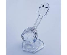 CRISTALICA Glasfigur Mandoline Ukulele Gitarre Musikinstrument Kristallglas Geschenk 13cm