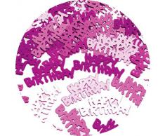Konfetti metallic pink Happy Birthday Liefermenge = 1
