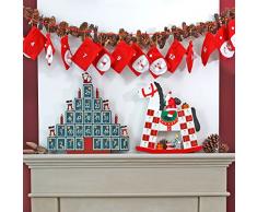 pajoma XXL Adventskalender Nikolaus, 24 Beutel zum BefÃ¼llen, Weihnachtsdeko