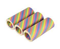 PAPSTAR Riesenluftschlangen ´Rainbow´, aus Papier, 5 Farben, Sie erhalten 1 Packung, Packungsinhalt: 3 Rollen