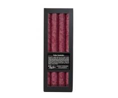 Stearin Stabkerzen Spitzkerzen, 250 x 22 mm, Dunkelrot / Weinrot, 4er-Pack, Bio - Kerzen / Stearin - Leuchterkerzen