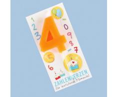 BärenBande Zahlenkerze 4 -Foto zeigt FARBBEISPIEL, s. Produktmerkmale-