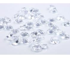 100 Stk Deko Diamanten Acryl Tischschmuck Hochzeit Dekosteine Klar Kristall-Acryl-Diamanten transparent 1,2cm Deko Diamant Acryl klar Tischdeko Tautropfen Steine Dekoration Streuteile Hochzeitsdeko