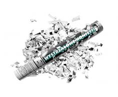 10 x silberner Konfetti Regen 60 cm Konfetti Kanone Shooter Hochzeit Konfettibome Partypopper