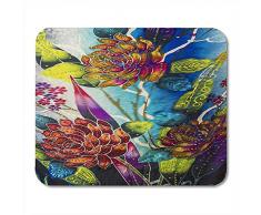 Asiatische bunte Ikat schöne Sutera-Batik-Muster von Asien im digitalen Ölgemälde rotes traditionelles Bali-genaue moderne Computerspielauflage 22 * ​​18cm