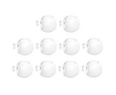 PETSOLA 10 Stück Kreative Glas Wandvase Wandbehäng Glas Pflanzgefäße Blumentopf, hängender Pflanzenbehälter für Hydrokultur Pflanzen, Hause Deko