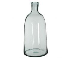 MICA Decorations Flaschenvase recyceltes Glas transparent 58 x Ø 26 cm – Blumenvase – Deko-Vase - Glasvase (H 58 cm D 26 cm)