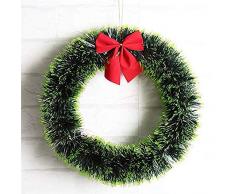 LIGHTOP Weihnachtsdeko Dekorationen Zuhause Favor Geschenk DekorationBest Season Tannenkranz mit Schneedecor DIY Kranz Ornamente Bunte Girlande Hape Party Hochzeit(40cm)