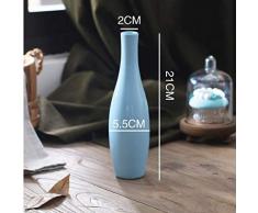 MegOK 6 Farben optional, Keramikvasen, Kugelvase, Blumentopf, kreativer Blumentopf, Büro Porzellan ase Home Decor-Light blau 21cm