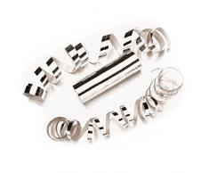 Luftschlangen Silber Metallic im 3er Sparpack - 3 Rollen mit je 18 metallisch glänzenden Luftschlangen - Karneval, Fasching, Hochzeit, Silvester & Co - PARTYMARTY GMBH®