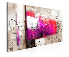 decomonkey | Bilder Abstrakt 150x50 cm | 1 Teilig | Leinwandbilder | Bild auf Leinwand | Vlies | Wandbild | Kunstdruck | Wanddeko | Wand | Wohnzimmer | Wanddekoration | Deko | Modern Textur Beige Violett Rosa