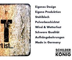 WANDSCHILD 28x20cm GARAGEN-REGELN Metallschild Auto Männer Spruchschild