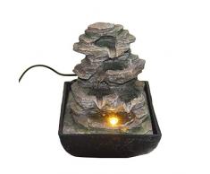 DRULINE Spain LED Zimmerbrunnen mit Wasserfall, 13,5 x 18 x 13,5 cm