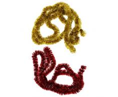 Baoblaze 2X Glitzer Lametta Girlande Folien Girlande Weihnachtsbaum Girlande DIY Dekoration