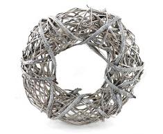 TGG Holzrinden Weiden-Kranz grau gewaschen, Shabby, Holzkranz, Landhaus !! (groß Ø 50cm)