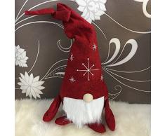 Santa Glitzerstern - Stimmungswichtel Wichtel Zwerg Deko Figur Auswahl, Auswahl:rot, Größe:M