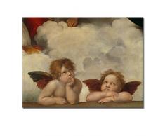 Wandkings LeinwandbildZwei Engel von Raffael / 80 x 60 cm / auf Keilrahmen