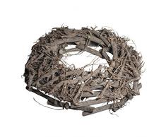 Rayher Hobby 65019000 Weidenkranz, weiß gewischt, 40 cm ø, Höhe 8 cm, Adventskranz, Türkranz, Naturkranz, Weidenring, Kranz aus Weide