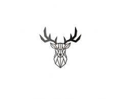 Hoagard Deer Head Metal Wall Art by Hirschkopf Metall Wandkunst 47 cm x 53 cm | Geometrische Metallwandkunst, Wanddekoration