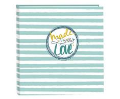 goldbuch 27 318 - Babyalbum Made with Love, Fotoalbum mit 60 weißen Seiten und Pergamin Trennblätter, Kleinkind Album zur Geburt oder Taufe, Kinder Fotobuch im Kunstdruck Design