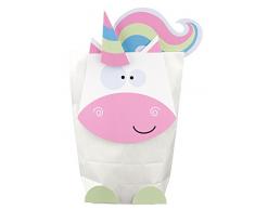 Geschenktüten Einhorn - Kindergeburtstag - Mitgebsel - Gastgeschenk - Papiertütchen für Party und Geburtstag - TOP QUALITÄT aus Deutschland- (8er Set)