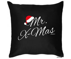 Mega cooles Kuschelkissen Dekokissen Sofakissen zur Weihnachtszeit - Mr. X-Mas lustiges Weihnachtsgeschenk für Männer