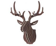 Peahop 3D Holz DIY Tier Hirschkopf Puzzle Modell Home Office Wandbehang Lagerung Racks Handwerk Wohnkultur