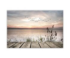 STYLER GL242 Glasbild, Glas, beige, 0.4 x 120 x 80 cm