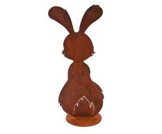 Rostikal | Deko Hase „Berti“ aus Metall | Osterdeko mal anders | 25 cm hoch