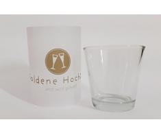 6 Tischlichter mit Teelichtglas für Hochzeit Goldene Hochzeit, Tischschmuck Tischdekoration Motiv Goldene Hochzeit