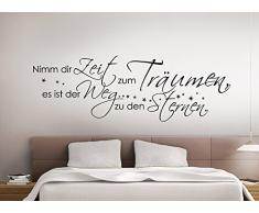 Grandora W769 Wandtattoo Zitat Nimm dir Zeit zum träumen... schwarz 135 x 45 cm