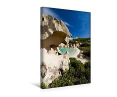 Calvendo Premium Textil-Leinwand 30 cm x 45 cm hoch, Cala Girgolu | Wandbild, Bild auf Keilrahmen, Fertigbild auf echter Leinwand, Leinwanddruck Natur Natur