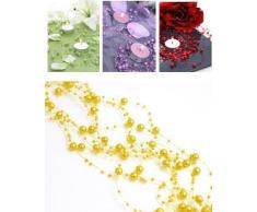 Perlengirlanden zur Tischdekoration (gelb)