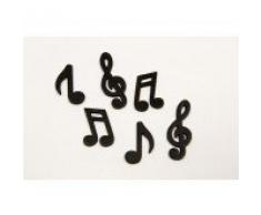 Streudeko Mini Noten & Notenschlüssel in schwarz für Musiker & Musikfans - Inhalt 24 Stück pro Verpackungseinheit