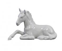 Wagner & Apel Porzellanfigur Pferd (liegend mit angewinkeltem Bein)