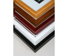 HR-24 Holz Bilderrahmen 13x18 bis 50x70 Foto Rahmen Weiß Braun Rot Schwarz: Farbe: Weiß | Format: 30x40