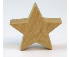 Gebrüder Vinkelau GmbH Hochwertiger Holz Deko Stern aus geölter Eiche/Größe: 200 mm Stärke: 45 mm/Kanten gerundet + geschliffen/Made in Germany