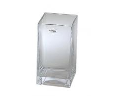 Kaheku Vase Corner Glas eckig klar Glasvase 11 x 11 x 21 cm