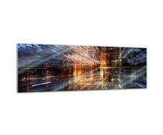 Glasbild - Abstrakte Kunst LVI - 120x40 cm - Deko Glas - Wandbild aus Glas - Bild auf Glas - Moderne Glasbilder - Glasfoto - Echtglas - kein Acryl - Handmade