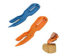 Bescita Kreative Weihnachten Geschenkpapier Cutter Weihnachten Mini Tragbare Multifunktions Outdoor Werkzeuge für Geschenkfolie und Geschenkpapier (Himmelblau)