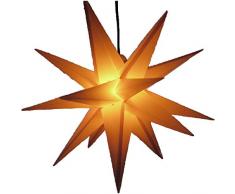 Außenstern gelb - beleuchteter Stern 55-60 cm Adventsstern Weihnachtsstern Leuchtstern Faltstern wetterfest