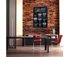 LUOEM Retro Metall Blechschild Kaffee Blechschilder