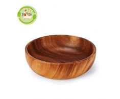 KALINCO Holzschale Salatschüssel Obstschale Dekoration Aufbewahrung Runde Akazienholz