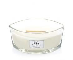 Ellipsenförmige WoodWick Duftkerze mit knisterndem Docht, Island Coconut, bis zu 50 Stunden Brenndauer