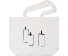 Azeeda Stumpenkerzen Weiße Einkaufstasche (BG00008032)