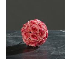 Rosenkugel Blütenkugel Kunstblüten Dekokugel Rosen Kugel Ø 12 cm pink